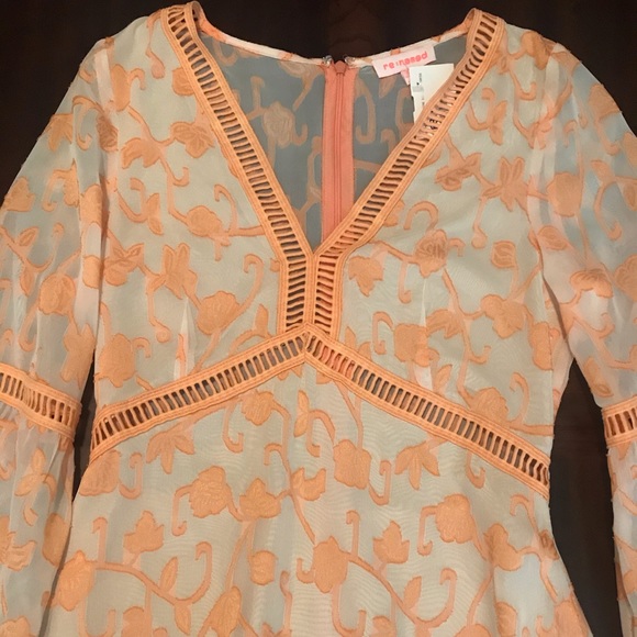 NWT Orange flower dress size S - Picture 2 of 6